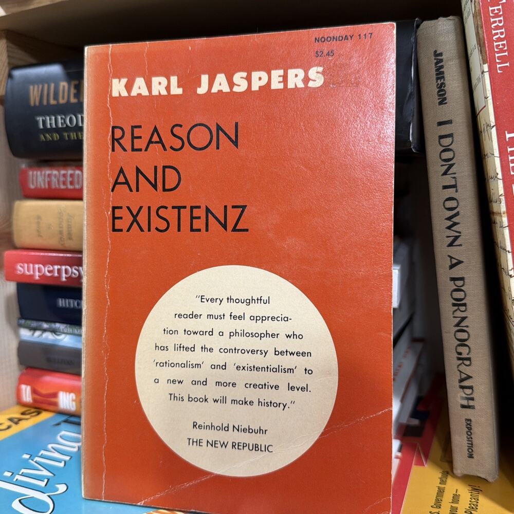 Reason And‎ Existenz By Karl Jaspers Philosophic Work 1973 Has Writing In Book